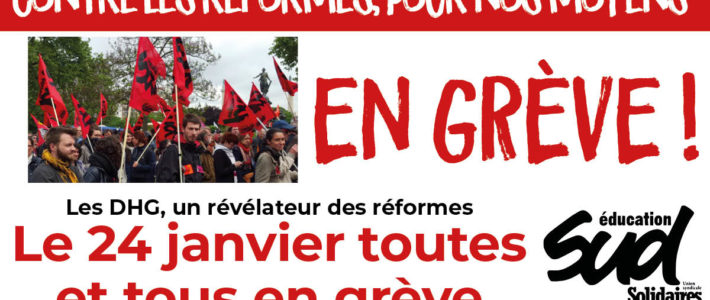 24 janvier : grève et manifestation Éducation Nationale à Grenoble comme partout ailleurs ! 24 janvier : grève et manifestation Éducation Nationale à Grenoble comme partout ailleurs !